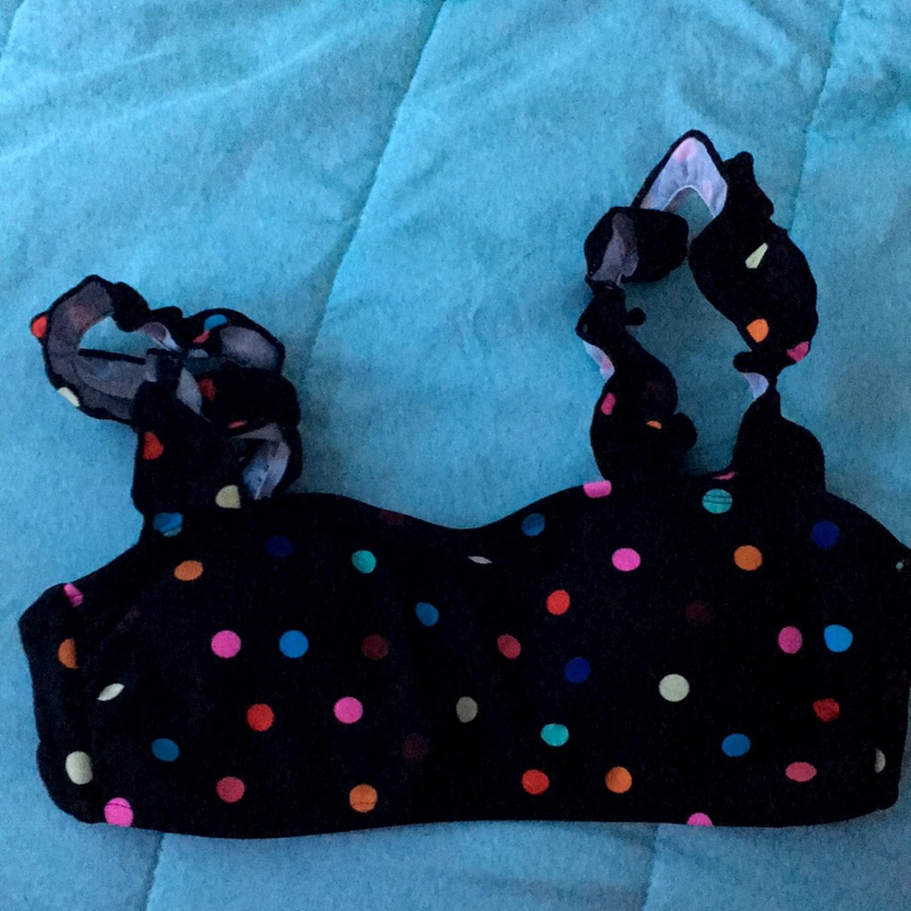 poka dot bathing suit top